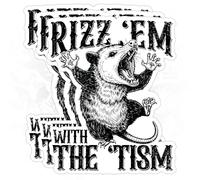 3 Pcs Funny Opossum Meme Sticker Rizz Em with The Tism Stickers Sarcastic Dark Humor Opossum Waterproof Vinyl Sticker for Water Bottle Tumbler Phone Case Laptop Cars Gift for Men Women (2 inches)