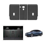 [3 PCS] GAFAT Tesla Model Y Juniper/Premium 2025 2026 Boot Mats Rear Seat Protector, TPE All-Weather Car Mats Liner, 3D Scan OEM Reserved Holes 360° Protection, Easy Install with Velcro (NOT Stαndαrd)
