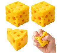 3 PCS Giant Cheese, Office Desk Stress, Travel Relaxation, Desktop Decoration, Set Of One Square And Two Triangle Cheese
