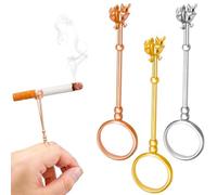 3 Pcs Gilded Cigarette Holder Ring 3 Inch Elegant Lady Gentleman Smoker Holder for Women and Men Protect Your Finger