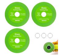 3 Pcs Glass Cutting Disc 115mm x 15mm x 22.23mm, Angle Grinder Diamond Blade Saw Thin Cutting Disc for Glass Ceramic Tile Crystal Jade Wine Bottle and Ceramics - Professional Rotary Tool Accessory