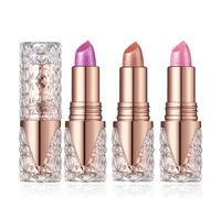 3 Pcs Glitter Lipstick Set for Women, Light Pale Pink Lipstick High Pigmented Diamond Shimmer Long Lasting, Waterproof