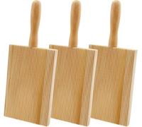 3 Pcs Gnocchi Board, Cavatelli Pasta Boards Wood, Gnocchi Maker Paddle Pasta Making Tools for Pasta Macaroni (3 PCS)
