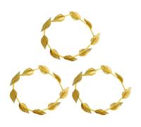 3 Pcs Gold Leaf Headbands Roman Goddess Headband Greek Crown Headpiece Laurel Wreath Crown Toga Costume Accessories
