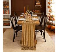 3 Pcs Gold Velvet Table Runner Luxurious Thick Soft Velvet Christmas Thanksgiving Wedding Reception Table Runners for Party Reception Decorations