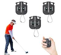 3 Pcs Golf Ball Counter, Golf Stroke Counter, Mini Golf Shot Clicker Counter, Golf Shot Counter, Golf Score Counter with Dial Reset Tool Key Chain for Different Kinds of Competitions and Games (black)