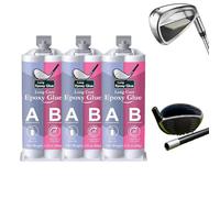 3 PCS Golf Club Epoxy Repair, Long Cure Golf Club Epoxy 2.12oz, Quick Cure Transparent Durable Golf Epoxy for Golf Shaft Club Head Repair, Durable Grips Shafts & Heads