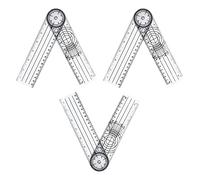 3 Pcs Goniometer Plastic Ruler Body Angle Measuring Tool Goniometer Angle Spinal Ruler for Physiotherapy Exercise Therapy Physiotherapy Sports Therapy