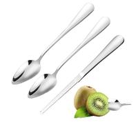 3 Pcs Grapefruit Spoons Set Serrated Edge Grapefruit Knife, tainless Steel Sharp Spoon, Stainless Steel Utensil Tool, Non-Stick Easy to Clean, for Kiwi Dessert Apple Fruit Puree Melon