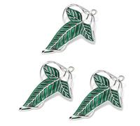 3 PCS Green Leaf Brooch Pin, Elegant Elven Green Tree Leaf Pins Brooch