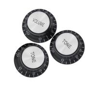 3 PCS Guitar Control Knobs for ST SQ LP for sg Electric Guitar, 1 Volume + 2 Tone Top Hat Knobs, Aluminum Alloy Replacement Parts Compatible with Electric Bass Accessories
