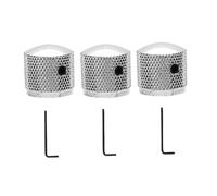 3 Pcs Guitar Control Knobs, Potentiometer Control Knobs Guitar Volume Tone Dome Knobs, Metal Control Knobs for Electrical Guitar Bass, Chrome