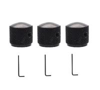 3 Pcs Guitar Control Knobs, Potentiometer Control Knobs Guitar Volume Tone Dome Knobs, Metal Control Knobs for Electrical Guitar Bass, Black