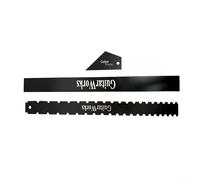 3 PCS Guitar Luthier Tools Set Stainless Steel Notched Straight Edge Fret Leveling Beam Ruler Kit for Neck Adjustment String Height Measurement and Fretboard Maintenance