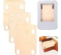 3 Pcs Guitar Neck Shims, 0.25°, 0.5°, 1° Maple Spacers for Bolt-on Guitar and Bass Necks, Protective Gaskets with Tinplate Box