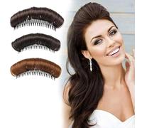 3 Pcs Hair Bun Invisible False Hairs Clip Bump It Up Volume Hair Base Fluffy Hairs Pad Styling Insert Tool Accessories