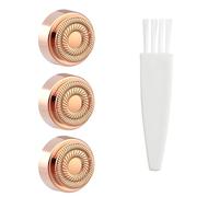 3 Pcs Hair Remover Replacement Heads Compatible with Finishing Touch Flawless Generation 2 Facial Hair Removal Tool, Rose Gold Facial Hair Remover Replacement Heads for Women