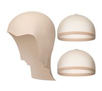 3 Pcs Halloween Bald Cap Latex for Adults Makeup Bald Head Cap with Wig Caps to Hold Wig in Place Bald Cap Fancy 1920 Costume Accessories for Kids Women Men Party Cosplay Supplies