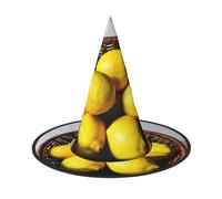 3 PCS Halloween Hat â€“ One Basket Lemons Print Witches Decor Party Witch Costume, Pointed Horn Cap, Festive Gift