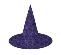 3 PCS Halloween Hat – Witch Ghost swarm Print Costume Party, Women Men, Pointed Horn Cap, Light for Festive Easter