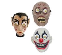 3 Pcs Halloween Season Scary Face Mask for Halloween Party Photo Prop | Plastic Scary Design, Unique Haunted House Prop, Dancing Party Accessory, Horror Mask