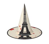 3 Pcs Halloween Witch Hats Eiffel Tower Heart Airplane Pattern Witches Hat Mens Womens Floating Hats Costume Accessories Halloween Decorations For Porch Yard Indoor Outdoor Decor Party Supplies