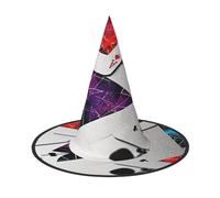 3 Pcs Halloween Witch Hats Polygonal Playing Cards Witches Hat Mens Womens Floating Hats Costume Accessories Indoor Outdoor Halloween Decorations For Porch Yard Indoor Outdoor Decor Party Supplies