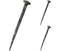 3 Pcs Hand Forged Iron Coffin Nails, 5.5-6.3 in / 14-16 cm Wrought Iron Decorative Nails, Flat Head Nail for Woodwork, Antique Restoration, Jesus Crucifixion, Retro Style Pious Gift