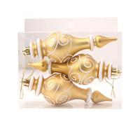 3 Pcs Hand-Painted Candy Shape Hanging Ornaments, 10cm Shatterproof Plastic Baubles with Strings for Xmas Tree, Holiday, Party