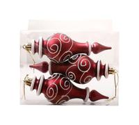 3 Pcs Hand-Painted Candy Shape Hanging Ornaments, 10cm Shatterproof Plastic Baubles with Strings for Xmas Tree, Holiday, Party