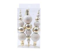 3 Pcs Hand-Painted Candy Shape Hanging Ornaments, 10cm Shatterproof Plastic Baubles with Strings for Xmas Tree, Holiday, Party