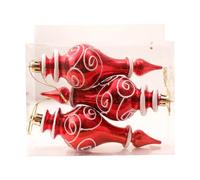 3 Pcs Hand-Painted Candy Shape Hanging Ornaments, 10cm Shatterproof Plastic Baubles with Strings for Xmas Tree, Holiday, Party