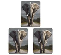 3 Pcs Hanging Air Freshener for Car An Elephant Aromatherapy Tablets for Wardrobe Car Home Decor