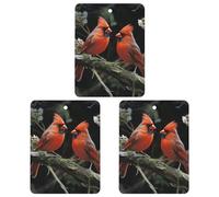 3 Pcs Hanging Air Freshener for Car Cardinals Birds Fauna Wild Aromatherapy Tablets for Wardrobe Car Home Decor