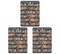 3 Pcs Hanging Air Freshener for Car Cartoon Bookshelf Bookworm Aromatherapy Tablets for Wardrobe Car Home Decor
