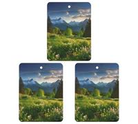 3 Pcs Hanging Air Freshener for Car Springtime in The Mountains Aromatherapy Tablets for Wardrobe Car Home Decor