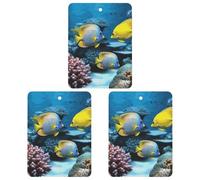 3 Pcs Hanging Air Freshener Tropical Fish Car Aromatherapy Tablets for Wardrobe Car Home