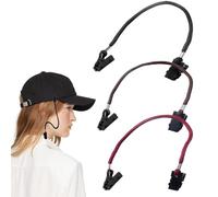 3 Pcs Hat Clips For Travel On Bag,Hat Retainer Windproof Clip Sailing Cap Fishing Caps Straps Chin Strap to Hold Hats on Portable Adjustable Bands Nylon Chains,for Visorshat Golf Tee Holder Hat Clip