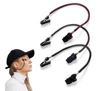 3 Pcs Hat Fixing Clip, Hat Retainer Clip, Clips Windproof Fishing Caps Easy ClipsHat Strap StringClip for Outdoor Sports, Fishing, Golfing, Sailing, Boating, Running, Hiking, Camping Durable Clips