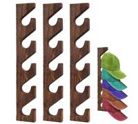 3 Pcs Hat Rack for Baseball Caps, Wall Mounted Wooden Hat Storage Organizer Hanger, Wall Vertical Hat Holder Caps Display Rack for Closet Door Bedroom Living Room Entryroom Laundry (Brown Wood)
