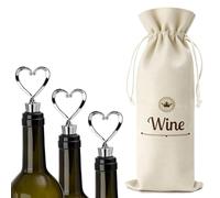 3 Pcs Heart Wine Stopper, Wine Bottle Stoppers for Beer, Wine, Champagne