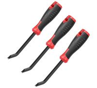 3 Pcs Heavy Duty Staple Remover Tool Chrome Vanadium Steel U Shape Tack Lifter Puller with Nonslip Grip Nail Remover Staple Puller Lifter for Wood Fabric Carpet Leather