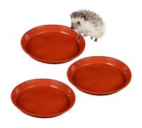 3 Pcs Hedgehog FoodAnd Water Bowls Rabbit Birds Hedgehog Feeding Station With Low-Profile Design Indoor or Outdoor Use 14 Cm Wide, 1.9 Cm Deep