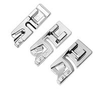 3 Pcs Hemming Foot Kit, Sewing Feet Kit, Rolled Hem Presser Foot Sewing Machine Foot Suitable for Household Multi-Function Sewing Machines 3 mm, 4 mm, and 6 mm