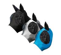 3 Pcs Horse Fly Hood, Lightweight Breathable Full Face Polyester Covers for Horses, Blue, Black, Grey, 17.7 x 14.6 in, 45 x 37 cm
