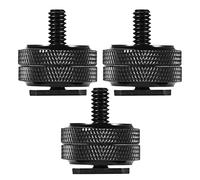 3 PCS Hot Shoe Mount 1/4 inch Camera Mount Tripod Screw Double Layer Adapter