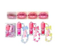 3 Pcs Hydrating Lip Gloss Set, Colors Changing Lip Gloss Cute Bracelet Designs Lip Oil, Lip Jelly for Women, Party Gift, Non-toxic Make-up (multicolor)
