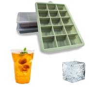 3 PCS Ice Cube Tray, Silicone Ice Cube Tray with lid，Easy Release Ice Cube Moulds for Freezer, for Whisky, Cocktails, Drinks,Baby Food, Freezer