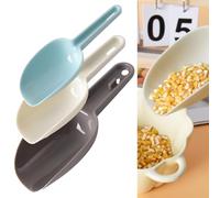 3 Pcs Ice Scoop, Plastic Kitchen Scoops, Small Flour Scoop, Weighing Popcorn Powder Food Sweets Popcorn Coffee Beans Pet Food Scoops Shovels Spatulas(Blue)