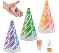 3 PCS Impossible Cone Age 12+, 3D Printed Spiral Cone Fidget Toy, Steampunk Whirling Wonder Fidget Toy, Anxiety Stress Relief Toy Fun Toys for Home Office Desk Decor Souvenir Gift